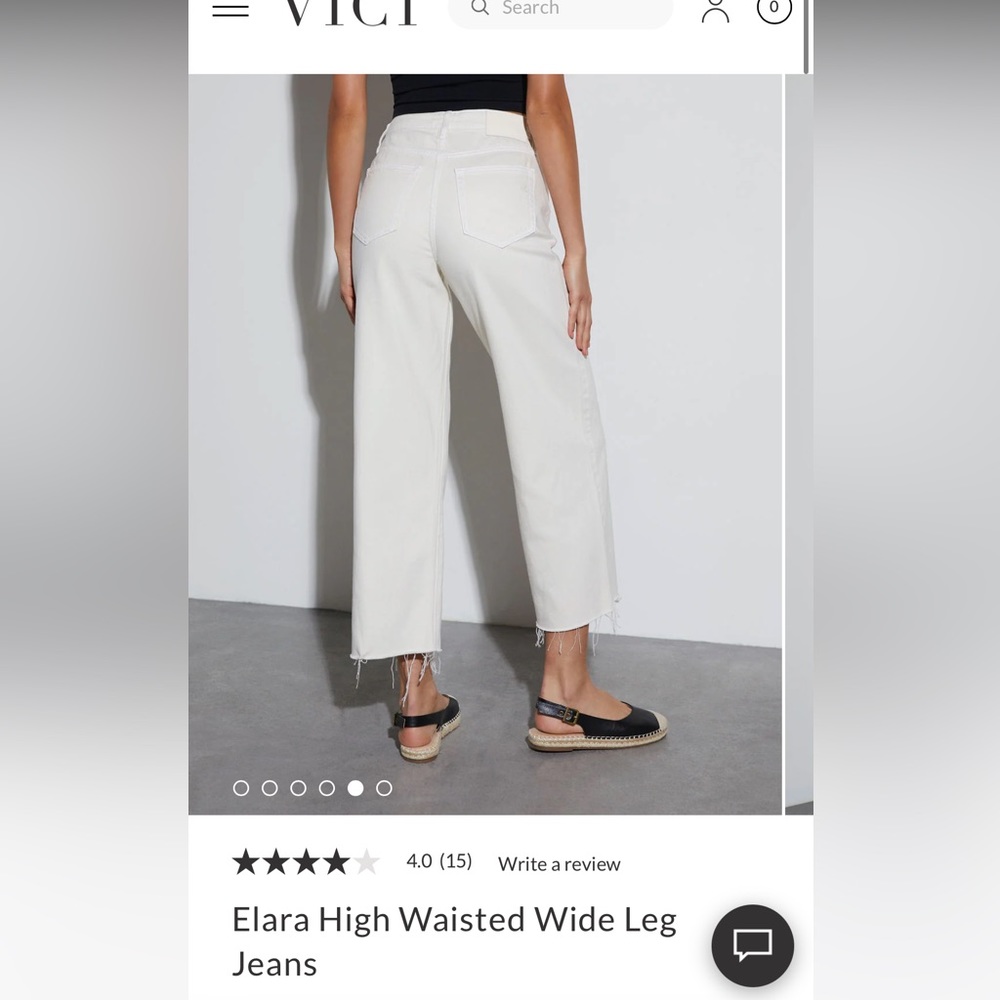 White wide leg jeans - Picture 3 of 3